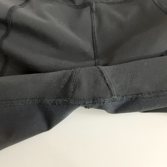 Lululemon Crop Leggings Black Mesh Cutout Low Rise Capri Womens 8 Athletic - Picture 8 of 13